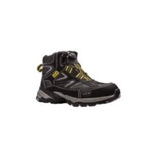 Bota de seguridad dieléctrica con bandas reflejantes, puntera de protección y sistema BOA. Su suela es antiperforante y antiderrapante